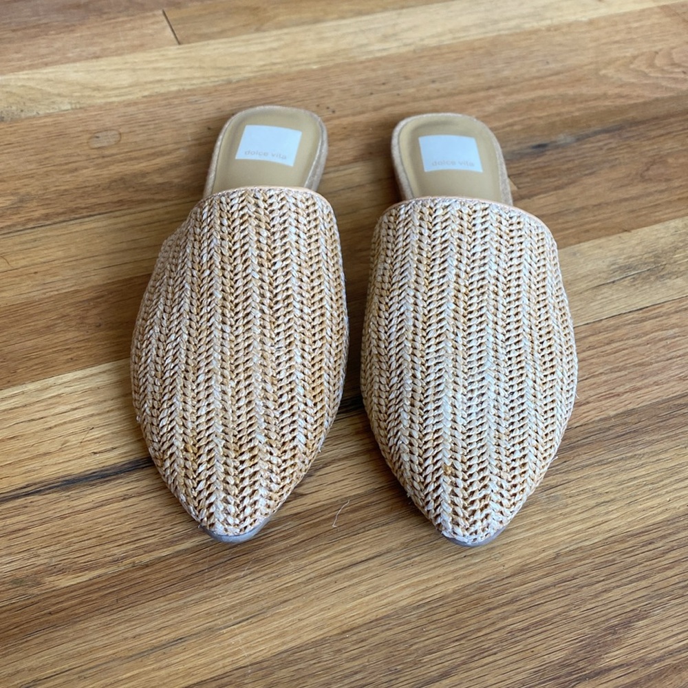 Dolce Vita Gemma Natural Woven Mules size 9 - Picture 4 of 9